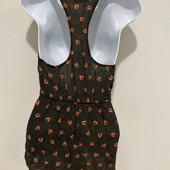 L UO Out From Under Romper Black Pink Floral Xs - Picture 7 of 8